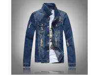 Chaqueta vaquera para hombre, moda primavera-otoño, estilo motero de algodón Retro - details 3