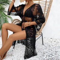 Manga de Kimono de Chiffon Bordado Boho Vestido de Playa para Mujeres Primavera/Verano 21 - details 5