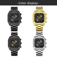 Relojes de cuarzo de lujo impermeables con calendario con correa - details 4