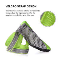 Botas reflectantes transpirables impermeables para perros pequeños y medianos, zapatos suaves de verano para mascotas, red para caminar al aire libre, seguridad nocturna - details 2