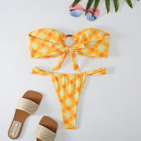2024 New Split Bikini Printed Breasted Sexy Spicy Slim G-string Two Piece Swimwear Tight Beach Holiday Travel Swimwear Women - details 29