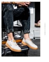 Xiaobai zapatos de hombre 2025 nueva superficie de cuero de verano deportes suela suave transpirable No. 1 zapatos de junta casual zapatos de cuero de los hombres. - details 8