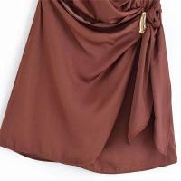 Vestido corto sexy con escote en V profundo y diseño sin espalda, estilo francés 2025, ropa de verano para mujer. - details 15