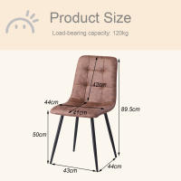EGOONM Juego de 4 sillas de comedor vintage, sillas de comedor de terciopelo holandés, patas de hierro simples, adecuadas para cocina y sala de estar - details 4