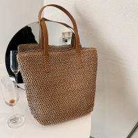 Bolso de ratán tejido para mujer, bolsa de hombro de gran capacidad para vacaciones en la playa, informal, a la moda - details 25