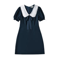 Ropa de mujer europea y americana, cuello de muñeca, vestido de estudiante de estilo universitario - details 3