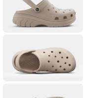 Zuecos de mujer de nuevo estilo para todas las estaciones, zapatos informales antideslizantes para exteriores con suela gruesa y aumento de altura - details 16