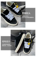 Zapatos de tablero bajos de cuero completo negro puro más zapatos casuales de talla extra grande para hombres y mujeres - details 3