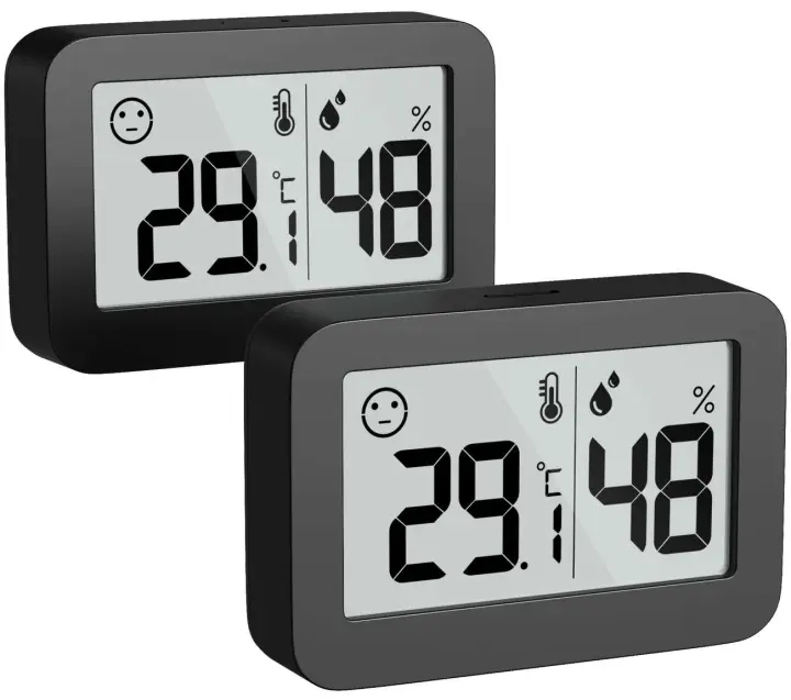 Sensor digital LCD de temperatura y humedad, higrómetro interior, termómetro electrónico doméstico, 2 unidades. - 1