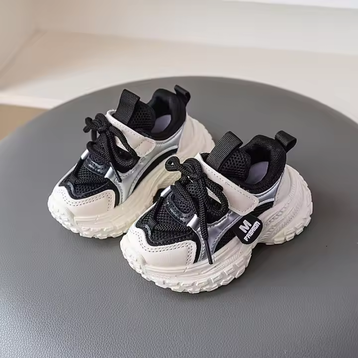 Zapatos deportivos para niños primavera y otoño nuevos niños versión coreana zapatos para correr transpirables zapatos para correr de malla para niñas zapatos de papá de moda - 1