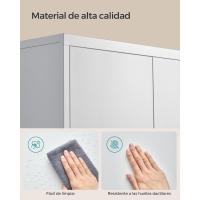 Armario de Garaje de 5 Estantes con 2 Puertas, Armario de Oficina, 40 x 80 x 180 cm, 1 Cerradura, Estantes Ajustables, Gabinete de Metal, Gris Mate OMC015G01 - details 31