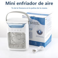 Enfriador de aire USB pequeño, mini enfriador de aire, aire acondicionado personal de 3 velocidades, 700 ml, tanque de agua grande - details 11