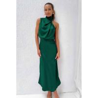 BUNO-Vestidos de seda satinada para mujer, vestidos sexys de fiesta de noche para primavera y verano, sin mangas, con hombros descubiertos, vestidos largos elegantes para mujer 2025 - details 3