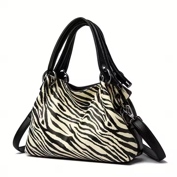 Bolso de mano con estampado de leopardo, bolso cruzado de gran capacidad, bolso de lujo para mujer - 1