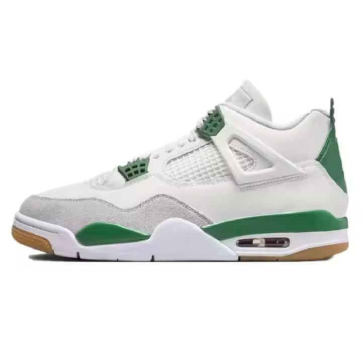 Entrenadores Gran Tamaño Zapatillas Baloncesto Hombre Zapatillas Mujer al aire libre，Zapatos de baloncesto verdes y blancos - 1