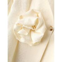 BUNO-Primavera otoño mujer chaqueta de traje Beige moda flores decoración cuello con muescas de un solo pecho de manga larga chaquetas femeninas abrigo - details 6