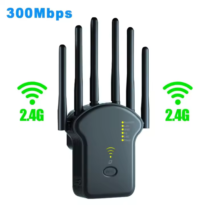 Amplificador de señal WiFi de Doble Banda Antena de plástico de velocidad de 1200Mbps - 1
