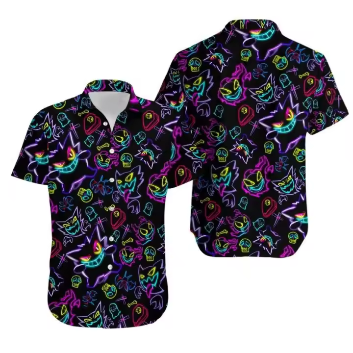 Camiseta de verano con estampado 3D estilo cómic de animal hawaiano, manga corta, talla grande, moda casual para hombres - 1