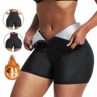 Pantalones cortos de sauna para mujer que queman grasa en el abdomen y la cintura Neopreno PU - details 1