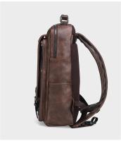 Mochila de cuero para hombre, bolso de negocios para ordenador portátil de 15,6 pulgadas, de gran capacidad, para viaje y colegio - details 14