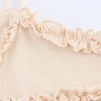 PB & ZA 2025 novedad de verano, top de punto con volantes franceses y cuello en V, ropa de mujer con tirantes dulces de temperamento simple - details 3