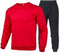 Traje deportivo informal de dos piezas para hombre y mujer, sudadera con cuello redondo, pantalones de otoño, Color sólido - details 3