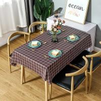 Mantel grueso de plástico PVC, rejilla rectangular, impreso, impermeable, resistente al aceite, adecuado para el hogar, cocina, mesa de comedor, - details 18