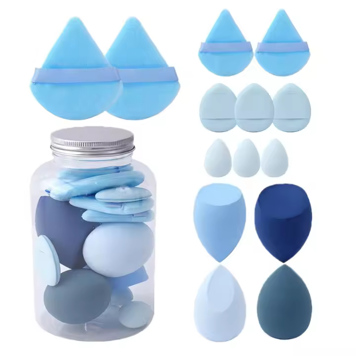 14-piece Ultra Soft Makeup Egg Air Cushion Powder Dry and Wet Powder Puff Makeup Egg Non-Latex Powder Puff - 1