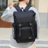 Mochila Simple con letras para hombre, bolso escolar multifuncional de gran capacidad para estudiantes, bolso de hombro, bolso para ordenador portátil, mochila de lona para viaje - details 15