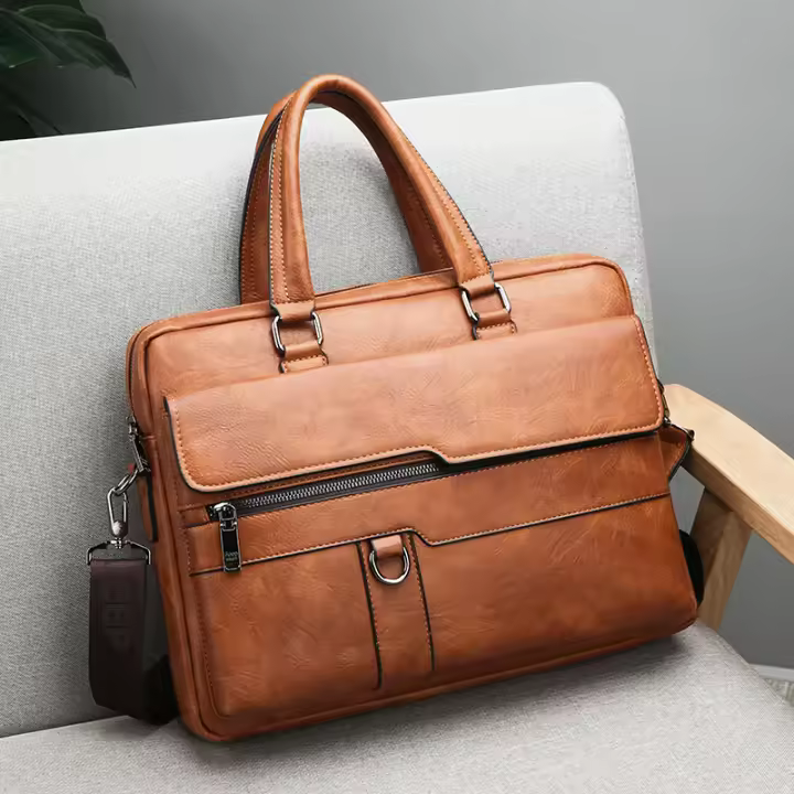 Bolsa De Hombro Para Oficina De Gran Capacidad Con Múltiples Bolsillos Resistente Al Agua Para Hombres Bolsa Bandolera Para Laptop Bolso De Negocios Para Comunicación - 1