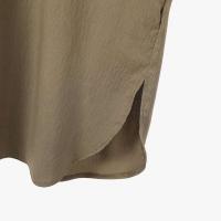ZANZEA-vestido camisero holgado para mujer, Vestidos largos informales lisos con cuello vuelto para ir al trabajo, dobladillo redondeado de primavera - details 13