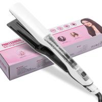 Plancha de pelo a vapor, salón profesional, Nano titanio, cerámica, plancha plana de vapor, planchas alisadoras de pelo para suavidad - details 1