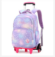 Mochila de Nylon Impermeable con Ruedas Patrón de Estampado 3 Piezas de Estuche y Carretilla - details 14