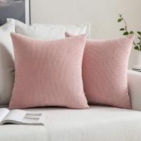 Juego de 2 Fundas suaves granuladas para Cojines Protectores, decoración sólida cuadrada, Almohada de Lanzamiento Poliéster - details 13