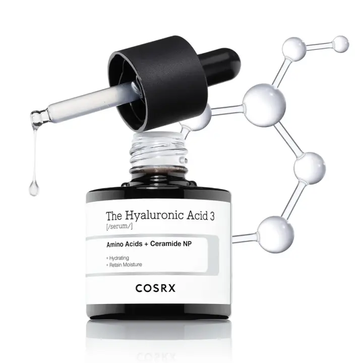 COSRX Suero de ácido hialurónico de sodio puro al 3%, suero facial hidratante que aumenta la humedad para líneas finas, arrugas, regordetas y reparadoras secas - 1