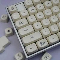 MiFuny-teclas redondas con tema de perro, 129 teclas, sublimación térmica PBT, perfil MOA, teclas para juegos, accesorio para teclados nicales - details 0