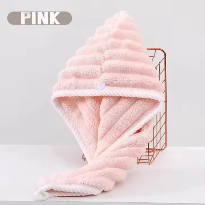 Pañuelo de Secado de Cabello de Secado Rápido Grueso y Súper Absorbente para Mujeres - 1