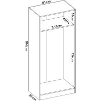 Puertas, Madera de ingeniería, Blanco, 81x184x52 cm - details 1