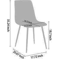 Juego de 4, Estilo Nórdico Vintage de Cuero Sintético con Patas de Metal, Sillas de Comedor para la Cocina, Sillones para el Salón, Color Marrón - details 13