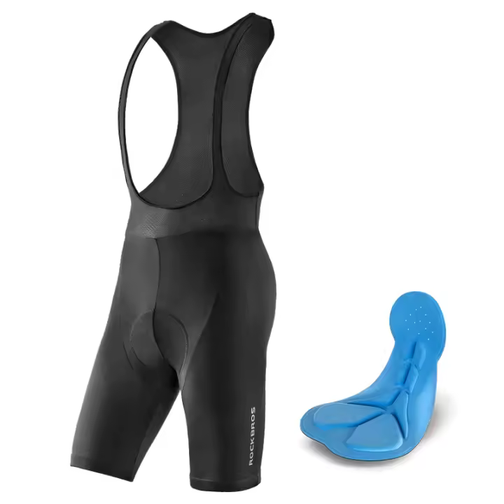 Pantalones Cortos de Ciclismo para Hombres y Mujeres ROCKBROS con Cojín 3D Almohadilla Montaña Bike Transpirabilidad Elástica Secado Rápido Slim Estilo Deporte y Aventura Material Poliéster Cintura Alta - 1