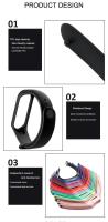 Aplicable a 6 5 Miband 4 Pulsera de silicona Mi Band 7 3 Correa de repuesto para reloj inteligente - details 2