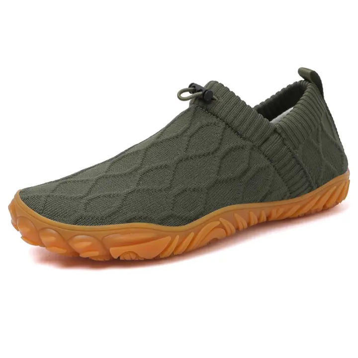 Zapatos de hombre de diseñador con punta ancha, suela minimalista, tejido de malla informal, cómodos y suaves, talla grande - 1