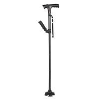 Bastón de Trekking telescópico, muletas plegables, bastón de senderismo, bastón de Metal para ancianos, bastón para caminar al aire libre, LED - details 2