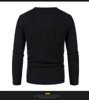 Cárdigan de punto para hombre, M-5XL de otoño, suéter fino básico elástico ajustado con cuello en V, abrigo informal versátil de Color sólido, 2024 - details 9
