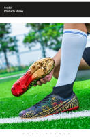 Botas de fútbol profesionales AG para hombres, zapatos de fútbol para niños, tacos altos para el tobillo, zapatillas de fútbol de hierba, zapatos de entrenamiento de Futsal, gran oferta - details 10
