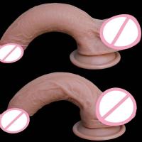 Leten-consolador grande con correa suave y realista, juguete erótico para masturbadores vaginales lésbicos de silicona, ventosa pequeña, pene grueso - details 10