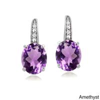 Nuevos pendientes de plata de ley, piedras preciosas de colores, amatista, cierres de oreja de oro para mujer, cuentas, regalos de joyería - details 1