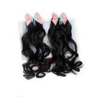 2 uds lazos sintéticos nudo Cola de Caballo sombreros para niños extensiones de cabello peluca con cola de caballo rizada pinzas para el cabello naturales suaves cola de caballo - details 11