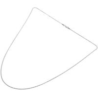 Collar de cadena de armadura de acero inoxidable para mujer, joyería plateada, 2 mm de ancho, 80 cm de largo - details 4