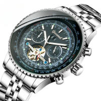 Tourbillon hueco esfera grande hombre de negocios reloj mecánico automático - details 3